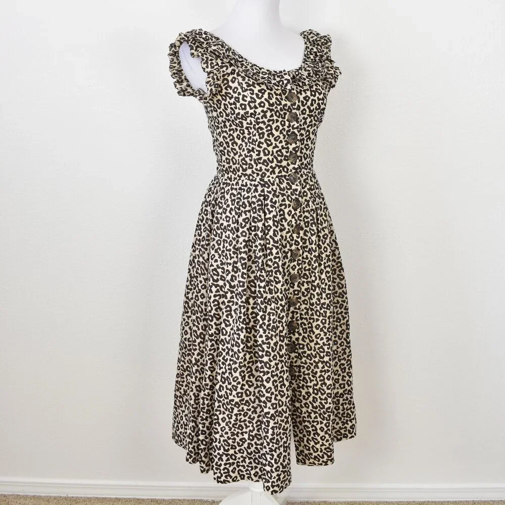 Sea New York Lottie Leopard Midi Dress - 0 - Picture 10 of 11